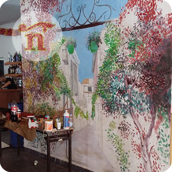 Mural para caseta de feria